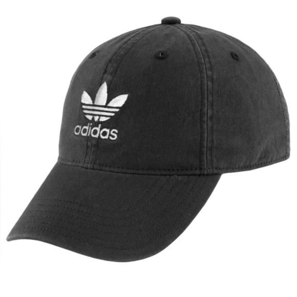 Adidas Originals Youth Washed Relaxed Hat Black Baseball Cap - Picture 3 of 4